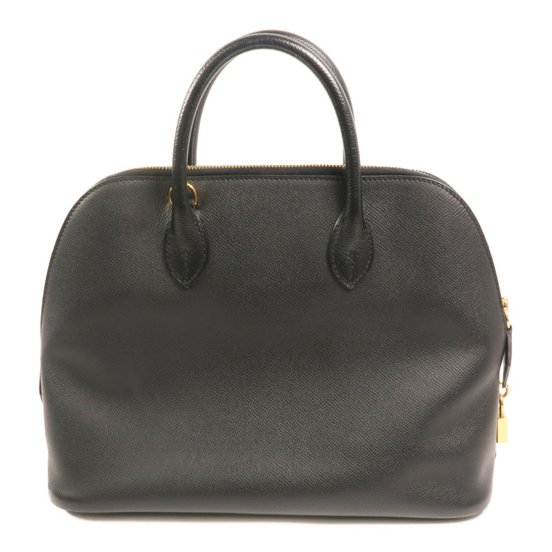 HERMES Epsom皮革Bolide1923 30金扣手挽肩背兩用袋Noir-1