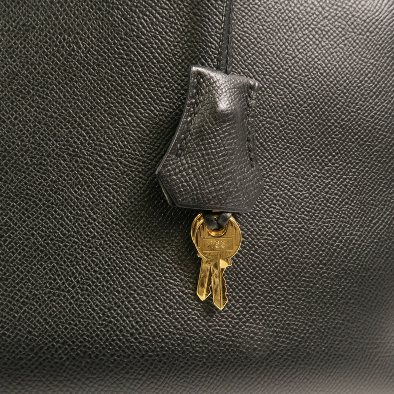 HERMES Epsom皮革Bolide1923 30金扣手挽肩背兩用袋Noir-9