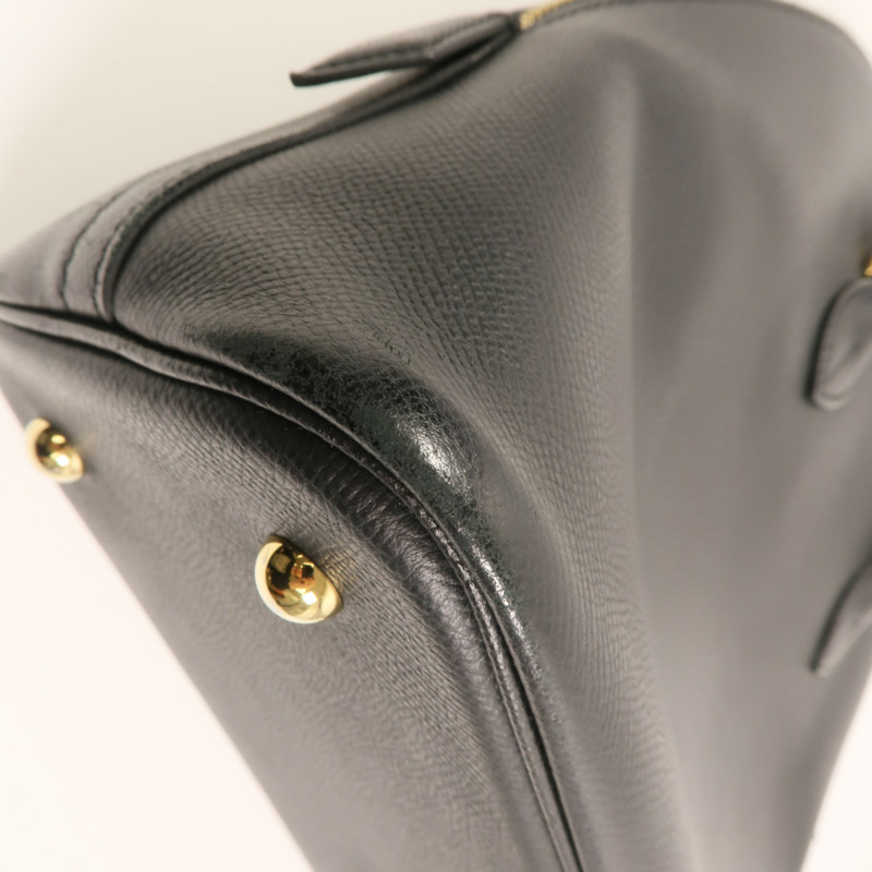 HERMES Epsom皮革Bolide1923 30金扣手挽肩背兩用袋Noir-15