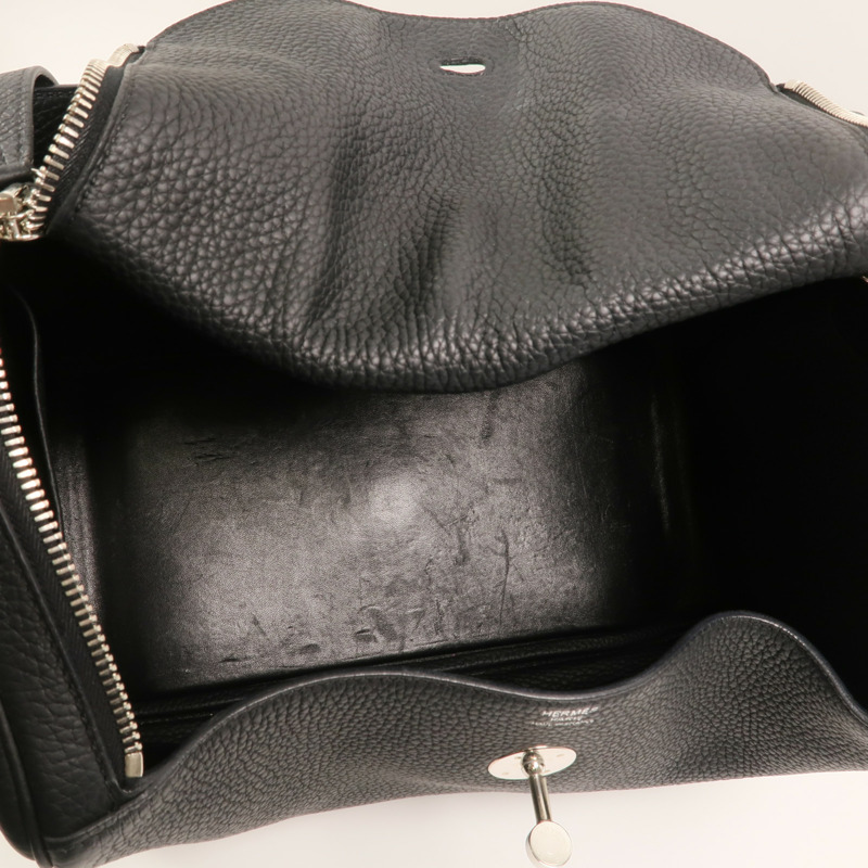 HERMES 帆布Bride A Brac PM銀扣手挽袋-4