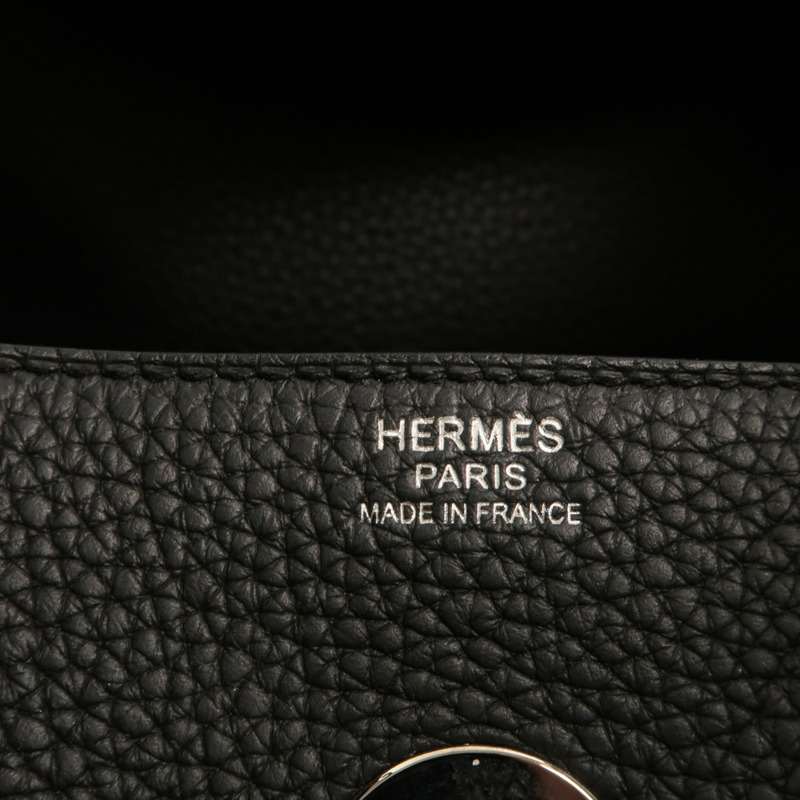 HERMES 帆布Bride A Brac PM銀扣手挽袋-5