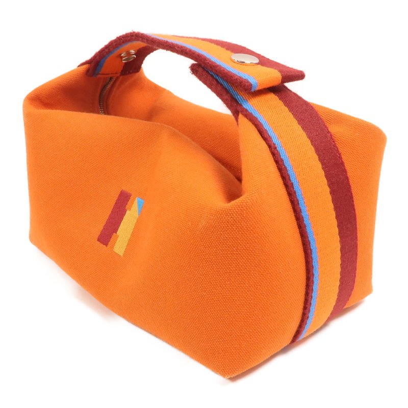 HERMES 帆布Bride A Brac PM銀扣手挽袋-2