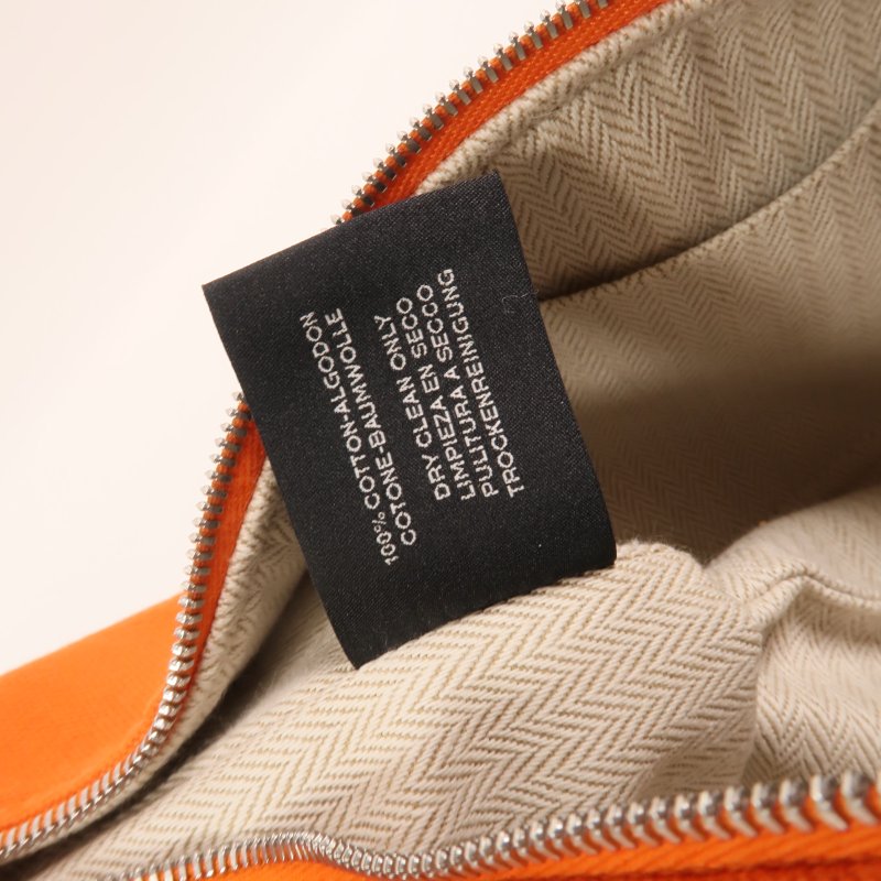 HERMES 帆布Bride A Brac PM銀扣手挽袋-6