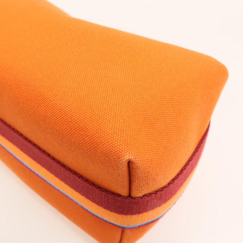HERMES 帆布Bride A Brac PM銀扣手挽袋-12
