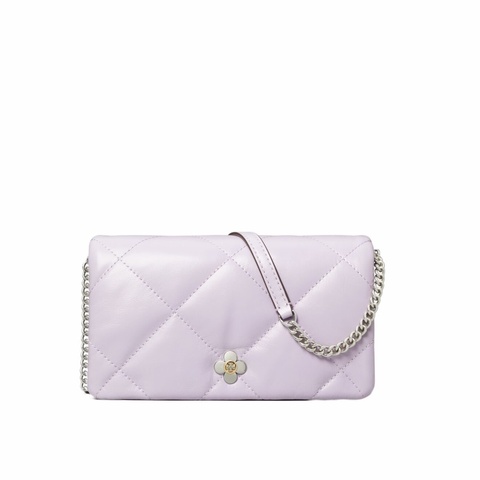 Tory Burch 女士 鑽石格紋三葉草鏈包均碼碼20.5cm*5cm*12cm