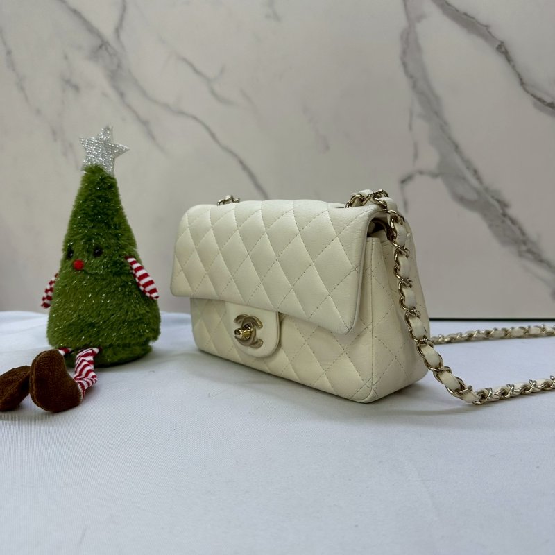 CHANEL CF20 大mini小羊皮鏈帶包-2