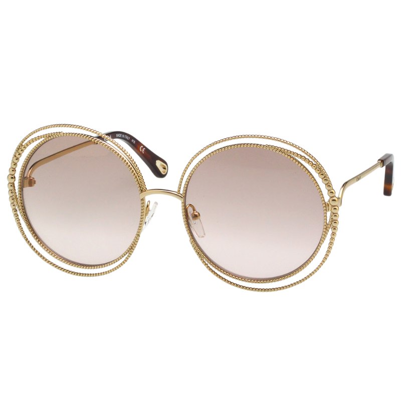 CHLOE 圓框 太陽眼鏡 金色-0