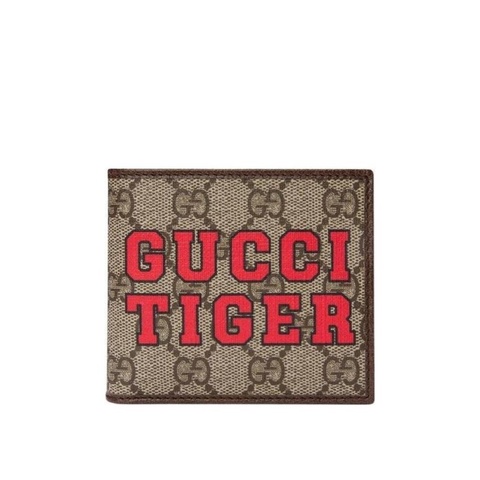Gucci 男士 中國新年系列飾“Gucci Tiger”印花錢包均碼碼11X9CM