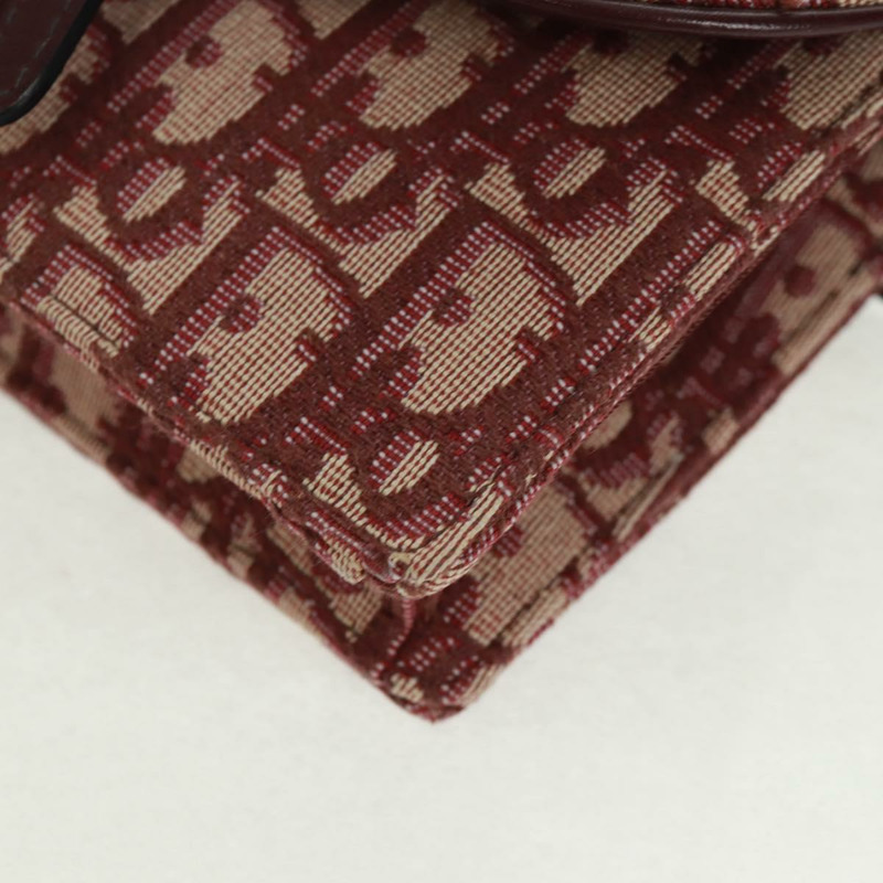 【日本直送】Christian Dior Trotter帆布馬鞍腰包 紅色金色 正品 169115M-15