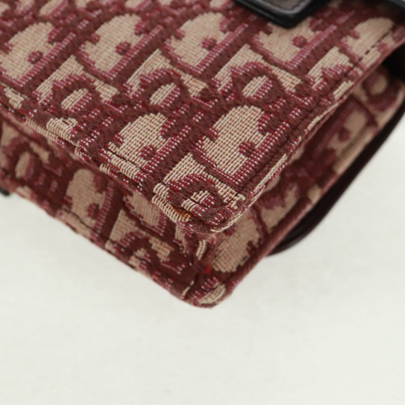 【日本直送】Christian Dior Trotter帆布馬鞍腰包 紅色金色 正品 169115M-17