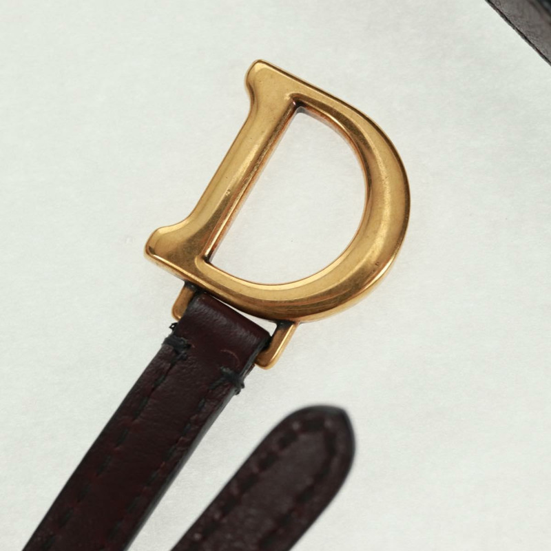 【日本直送】Christian Dior Trotter帆布馬鞍腰包 紅色金色 正品 169115M-20