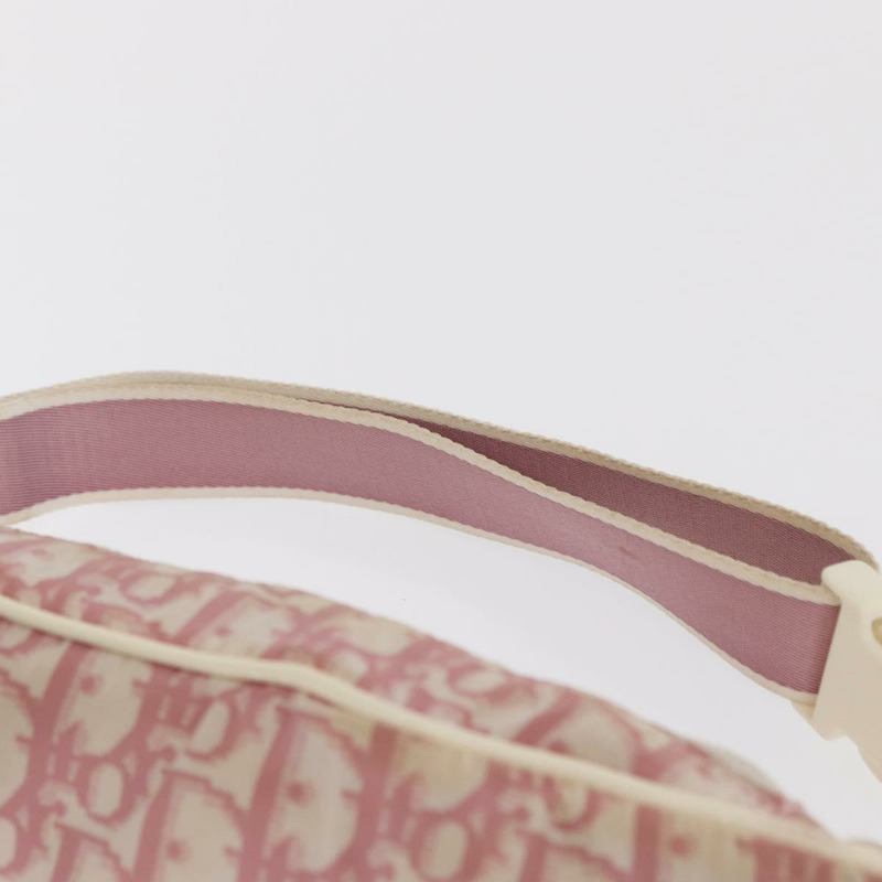 【日本直送】Christian Dior Trotter帆布斜背包 尼龍 粉紅色 銀色 正品 170342V-13