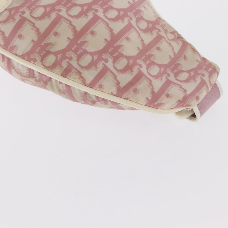 【日本直送】Christian Dior Trotter帆布斜背包 尼龍 粉紅色 銀色 正品 170342V-15