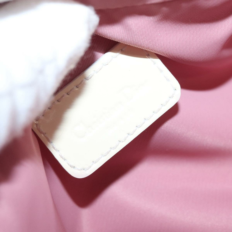 【日本直送】Christian Dior Trotter帆布斜背包 尼龍 粉紅色 銀色 正品 170342V-19