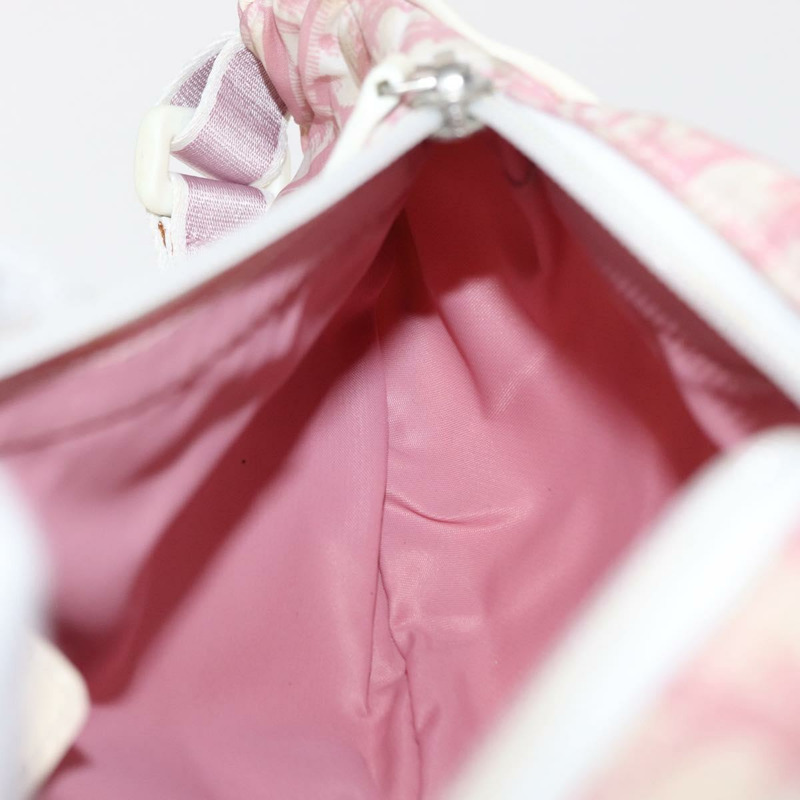 【日本直送】Christian Dior Trotter帆布斜背包 尼龍 粉紅色 銀色 正品 170342V-20