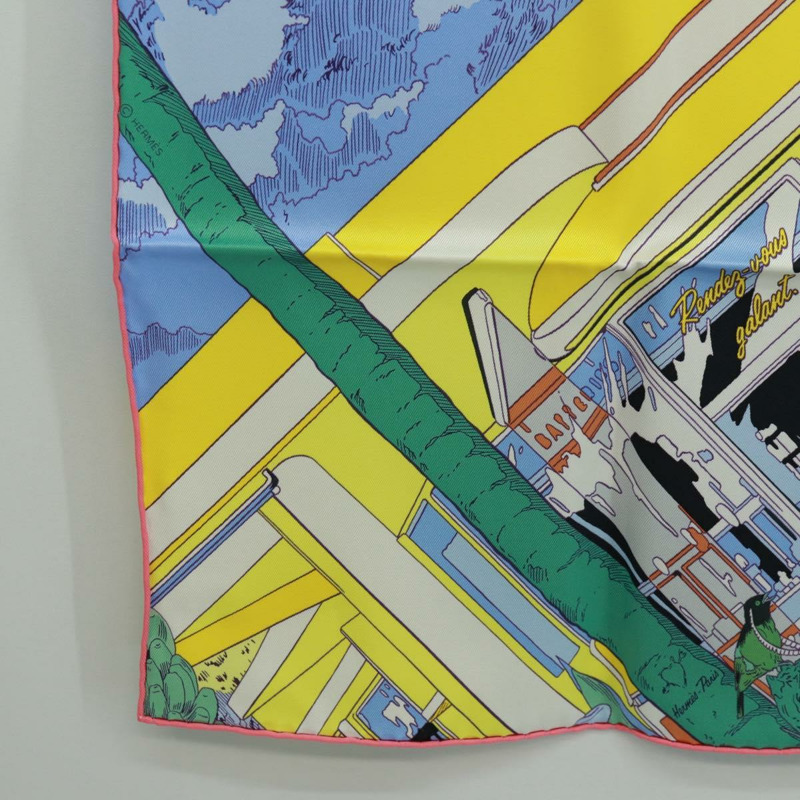 【日本直送】HERMES Carre 70 圍巾「Rendez Vous Galant」真絲多色正品 169638M-7