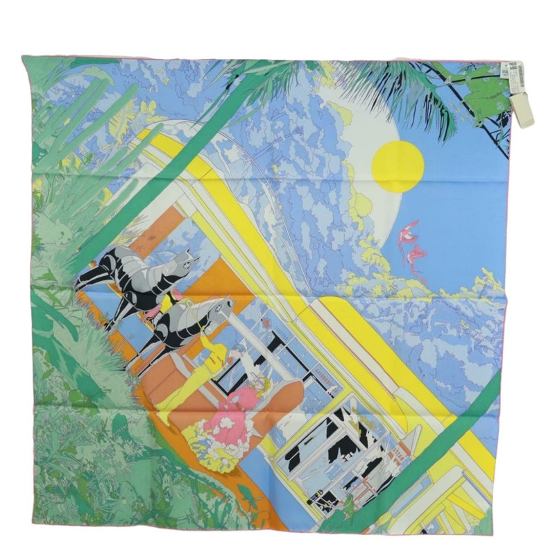 【日本直送】HERMES Carre 70 圍巾「Rendez Vous Galant」真絲多色正品 169638M-13