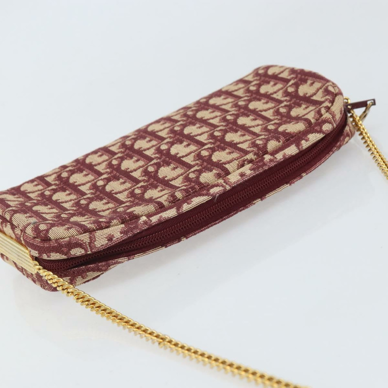 【日本直送】Christian Dior Trotter帆布鏈條單肩包 紅色金色 正品 169751V-5