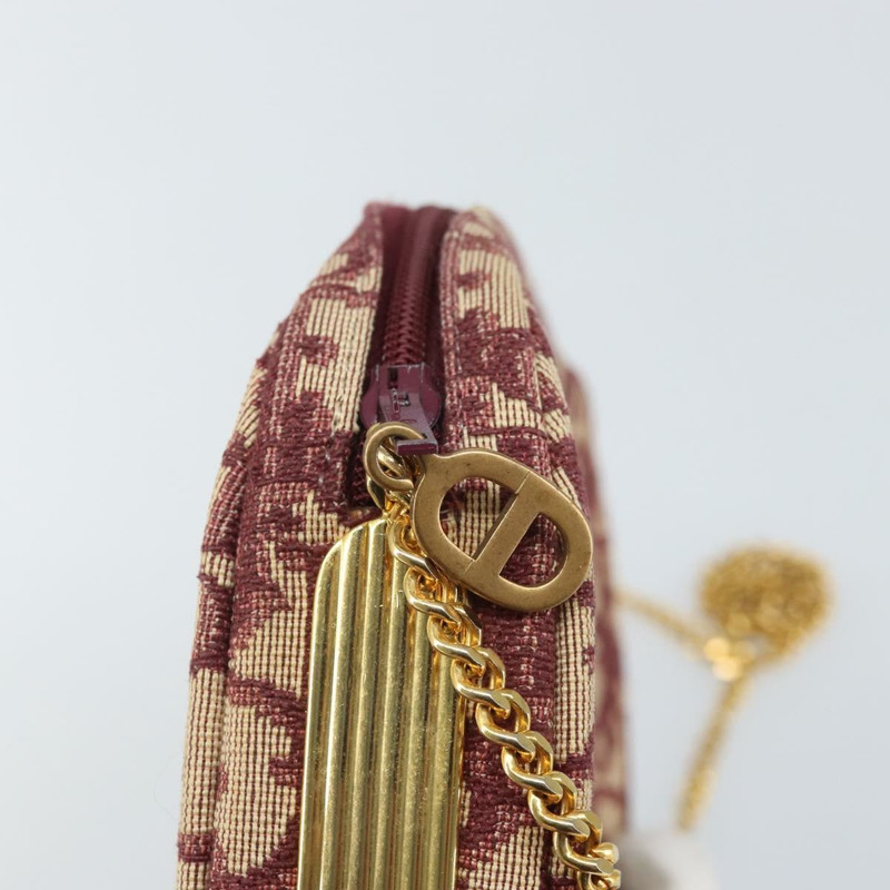 【日本直送】Christian Dior Trotter帆布鏈條單肩包 紅色金色 正品 169751V-9