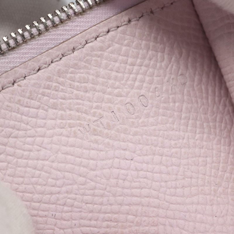 【日本直送】愛馬仕 Bane Souffle 長版皮夾,粉紅銀色真皮,正品編號 165568SAM-10