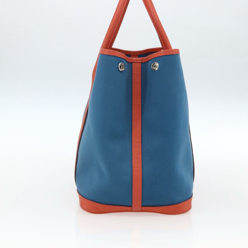 【日本直送】愛馬仕花園派對手袋帆布海軍藍銀色正品 159850M-2