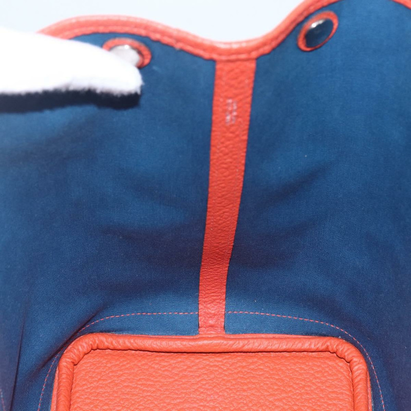 【日本直送】愛馬仕花園派對手袋帆布海軍藍銀色正品 159850M-17