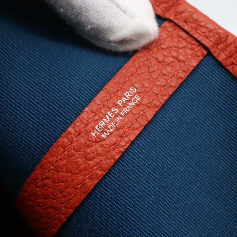 【日本直送】愛馬仕花園派對手袋帆布海軍藍銀色正品 159850M-18