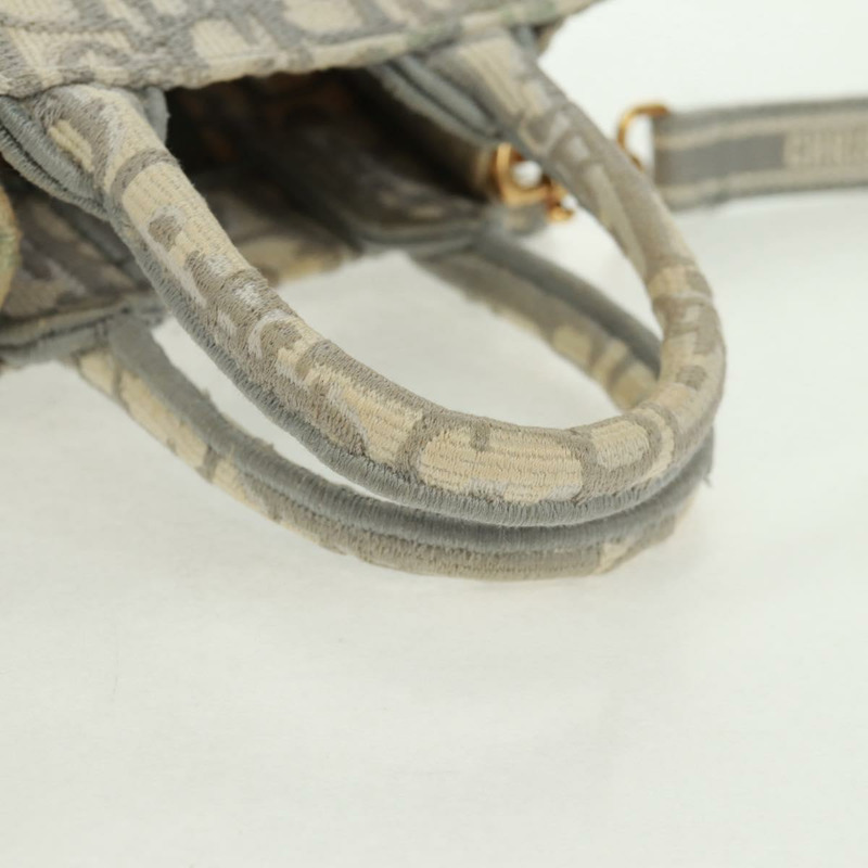 【日本直送】Christian Dior Trotter帆布Oblique Book Tote迷你手提包 白色金色 正品 170699M-6