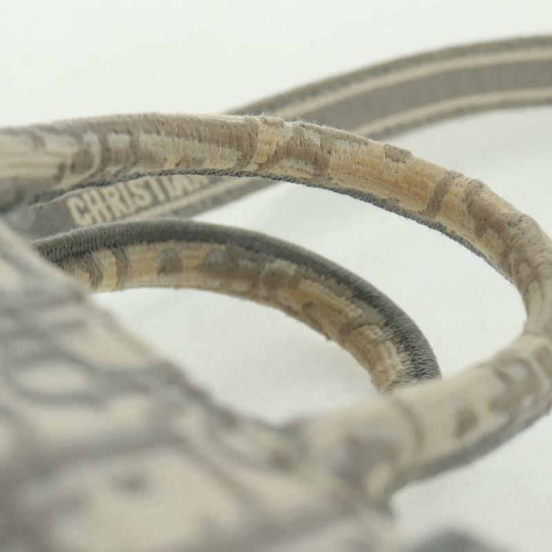 【日本直送】Christian Dior Trotter帆布Oblique Book Tote迷你手提包 白色金色 正品 170699M-7