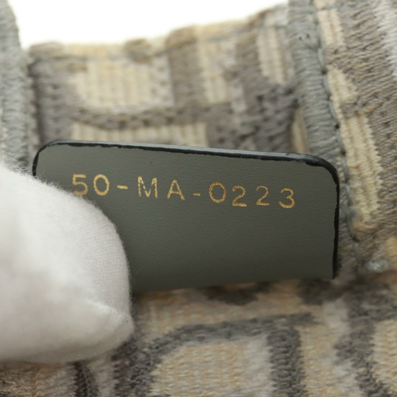 【日本直送】Christian Dior Trotter帆布Oblique Book Tote迷你手提包 白色金色 正品 170699M-10