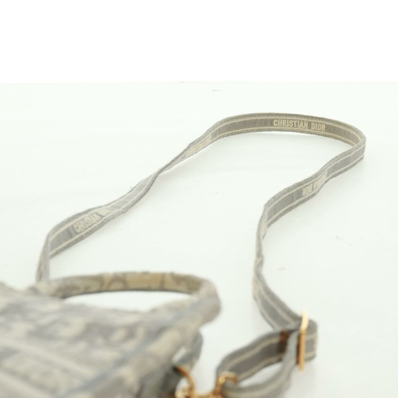 【日本直送】Christian Dior Trotter帆布Oblique Book Tote迷你手提包 白色金色 正品 170699M-13