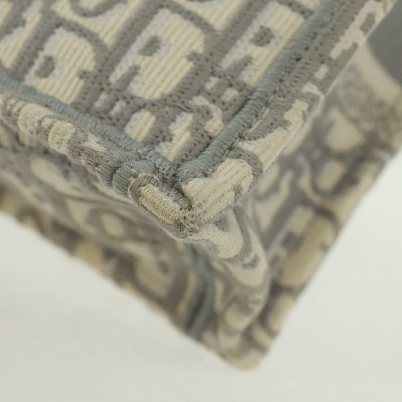 【日本直送】Christian Dior Trotter帆布Oblique Book Tote迷你手提包 白色金色 正品 170699M-17