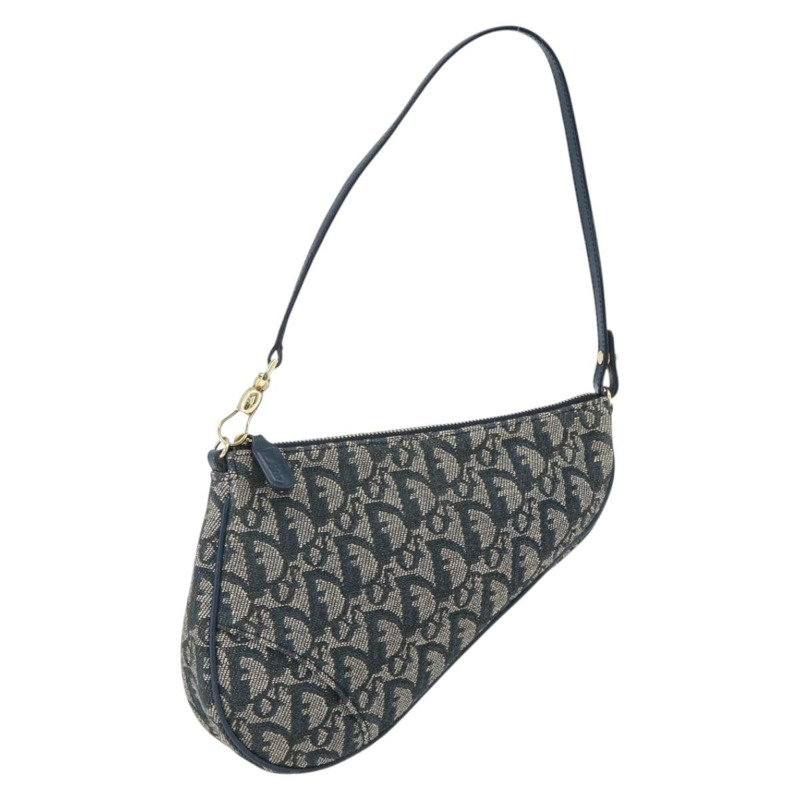 【日本直送】Christian Dior Trotter帆布馬鞍包配件包海軍藍正品 ep13055V-0