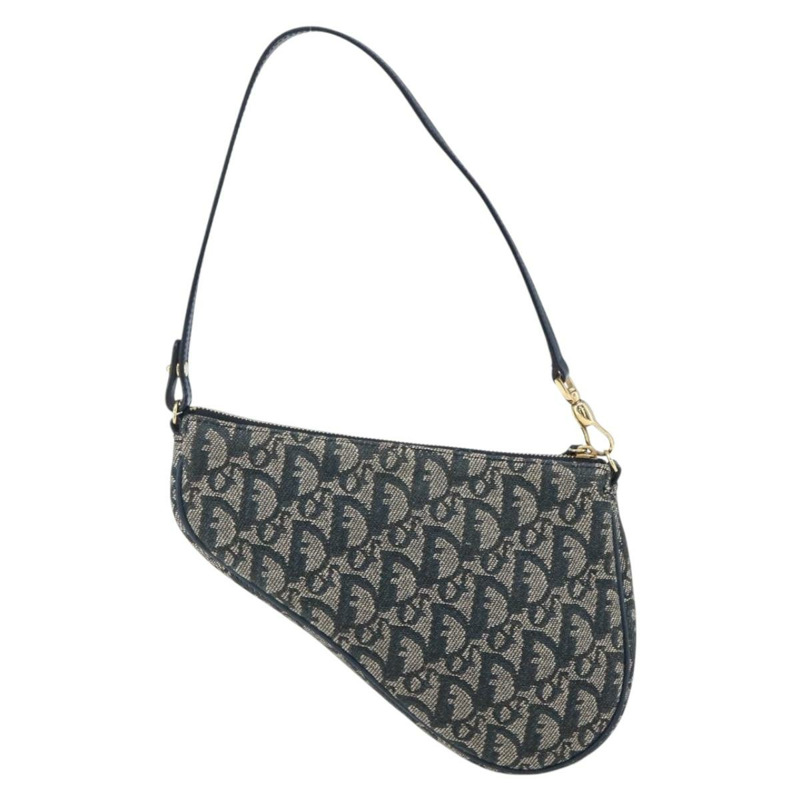 【日本直送】Christian Dior Trotter帆布馬鞍包配件包海軍藍正品 ep13055V-1