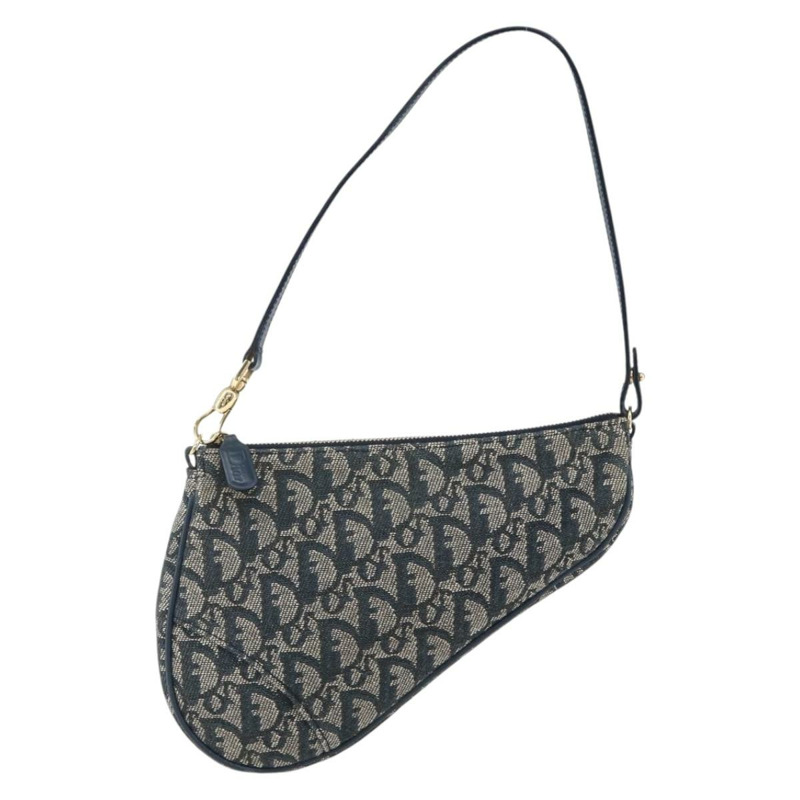 【日本直送】Christian Dior Trotter帆布馬鞍包配件包海軍藍正品 ep13055V-12