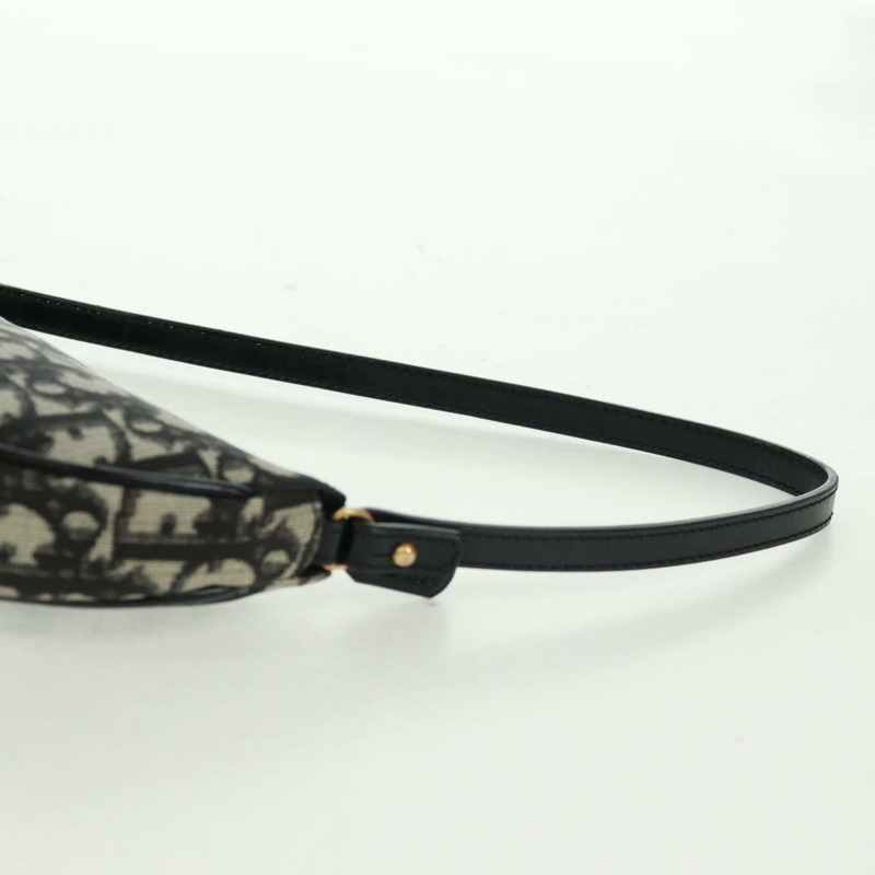 【日本直送】Christian Dior Trotter帆布馬鞍配件包 PVC黑色 正品 am10720SV-7