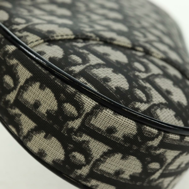 【日本直送】Christian Dior Trotter帆布馬鞍配件包 PVC黑色 正品 am10720SV-13