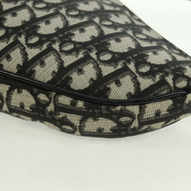 【日本直送】Christian Dior Trotter帆布馬鞍配件包 PVC黑色 正品 am10720SV-14