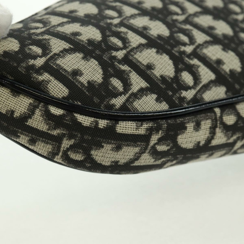 【日本直送】Christian Dior Trotter帆布馬鞍配件包 PVC黑色 正品 am10720SV-15