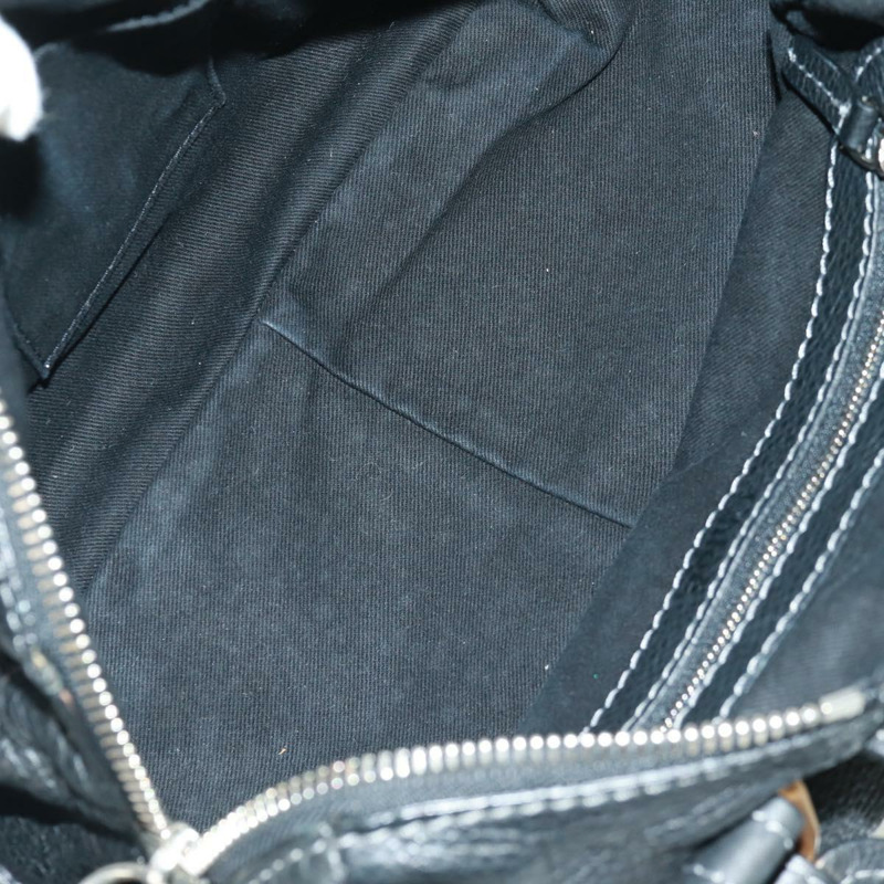 【日本直送】Chloe Paddington 手提包，真皮材質，兩用，黑色/金色/銀色，正品 am10718SV-9