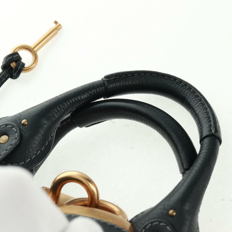 【日本直送】Chloe Paddington 手提包，真皮材質，兩用，黑色/金色/銀色，正品 am10718SV-13