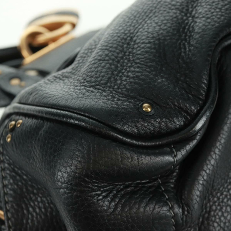 【日本直送】Chloe Paddington 手提包，真皮材質，兩用，黑色/金色/銀色，正品 am10718SV-16