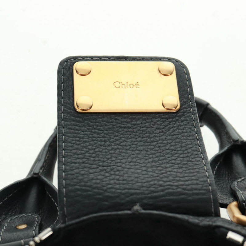 【日本直送】Chloe Paddington 手提包，真皮材質，兩用，黑色/金色/銀色，正品 am10718SV-21