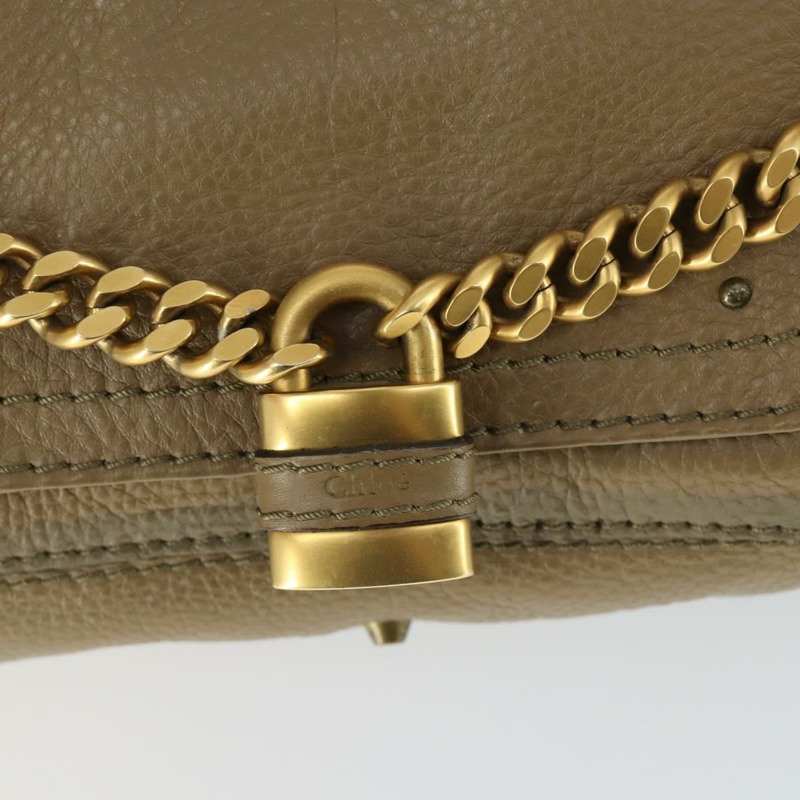 【日本直送】Chloe Paddington 手提包 皮革 米色 金色銀色 正品 ka2248SAV-17