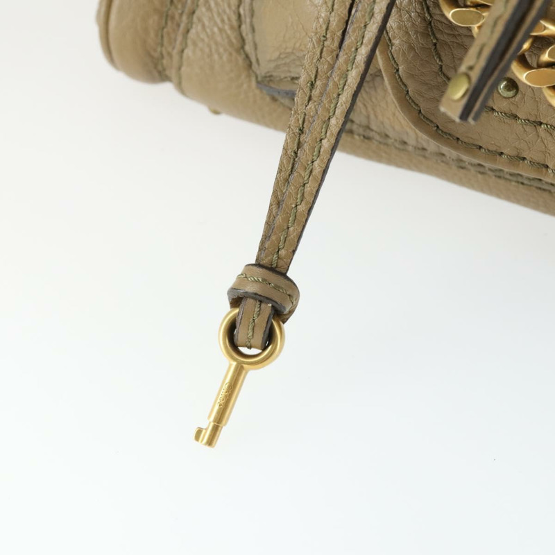 【日本直送】Chloe Paddington 手提包 皮革 米色 金色銀色 正品 ka2248SAV-18