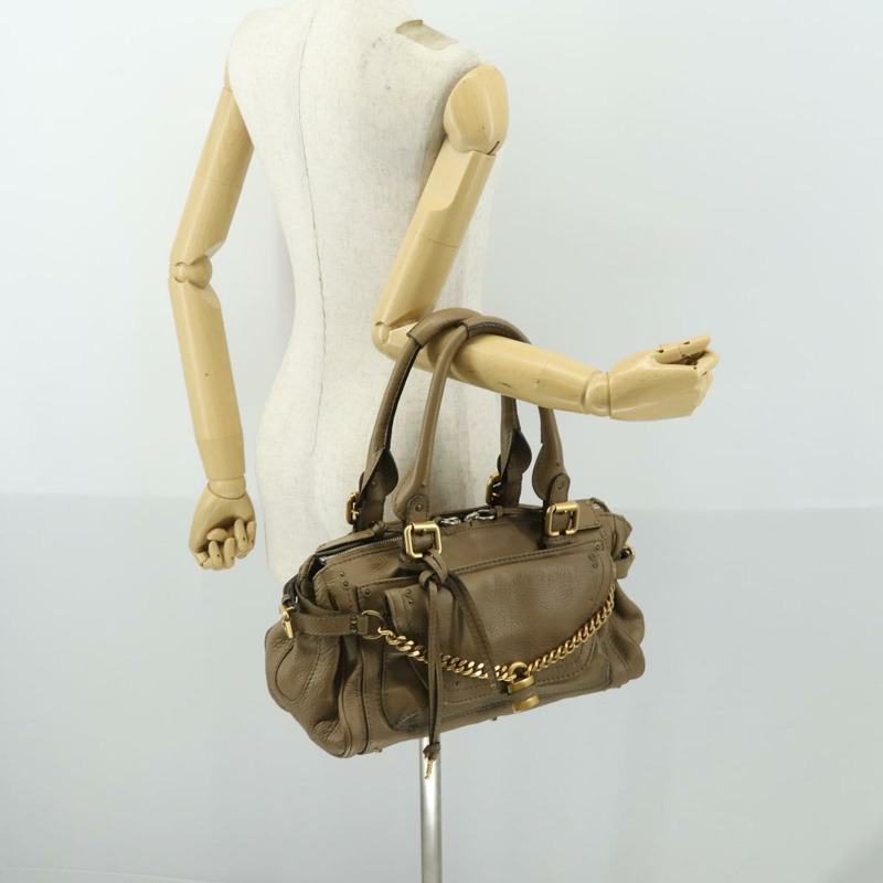 【日本直送】Chloe Paddington 手提包 皮革 米色 金色銀色 正品 ka2248SAV-30