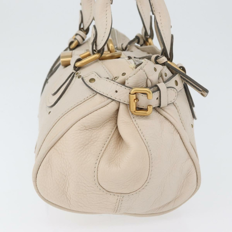 【日本直送】Chloe Paddington 手提包 皮革 象牙色 金色 銀色 正品 BA10761SAV-2