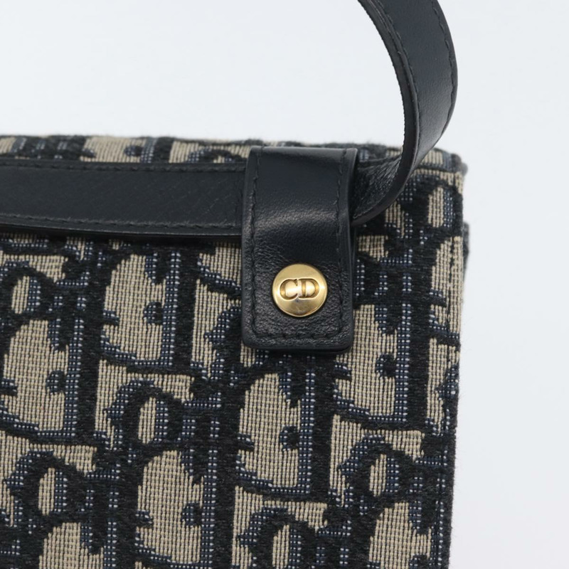 【日本直送】Christian Dior Trotter帆布馬鞍腰包 海軍藍 金色 正品 171890V-18