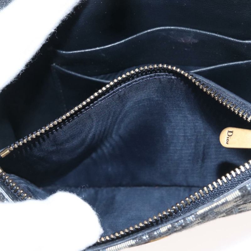 【日本直送】Christian Dior Trotter帆布馬鞍腰包 海軍藍 金色 正品 171890V-27