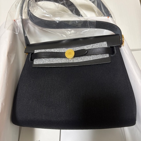 mini herbag 黑金 帆布 herbag20